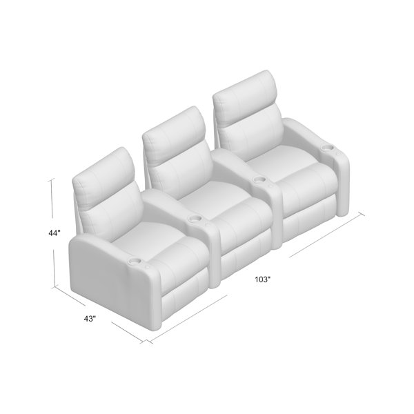 Latitude Run® Home Theater Row Seating (Row of 3) Wayfair